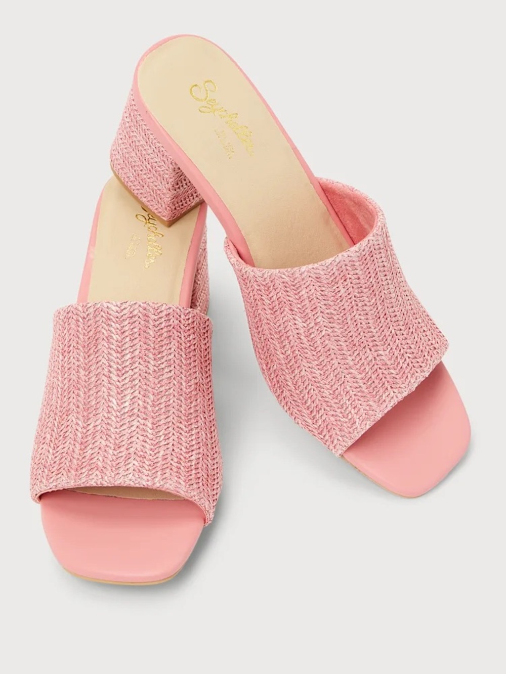 NIB Anthropologie Seychelles Adapt pink raffia size 7.5